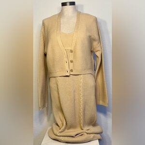 2p Cozy Knit Sofia Vergara Midi Dress and Bolero Jacket - Sz XL